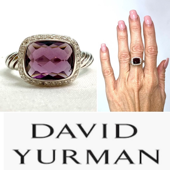 David Yurman Jewelry - DAVID YURMAN Noblesse Ring Amethyst & Diamonds 925